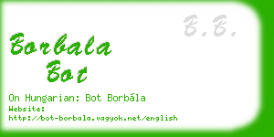 borbala bot business card