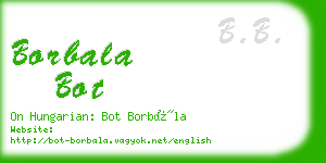 borbala bot business card